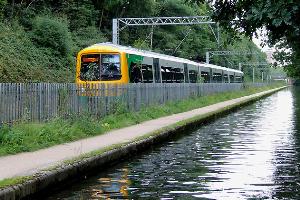 Railway and canal near Birmingham University