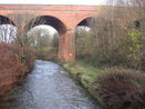 Queens Rd. bridge from wooden bridge over R.Irk.