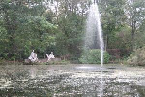 Water feature and seating area near The Link Centre.
