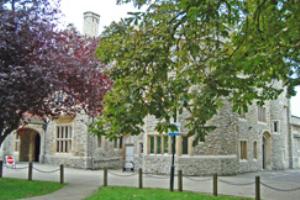 The front elevation of Kingswood House showing path leading to Seeley Drive