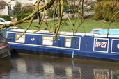 Canal Boat near The Eagle and Sun