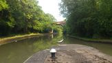 The old railway bridge over the canal. Where the route joins the Greenway.