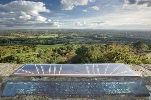 Memorial to Walker Miles and view from Leith Hill Tower,