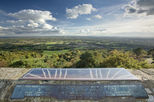 Memorial to Walker Miles and view from Leith Hill Tower,