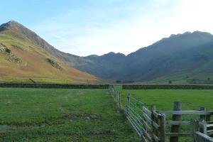 Fleetwith Pike & Hay Stacks from Gatesgarth Farm