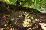 Millstone, Bolehill – discarded where it was carved after the collapse of the quarrying industry