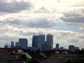 Skyline views from the Greenway - Canary Wharf (Docklands)