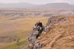 The head of Crummack Dale with Ingleborough behind