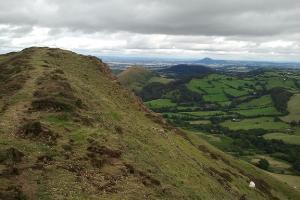 Approaching The Lawley with the Wrekin in the background