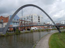 View of the new foot bridge over canal, near Electric Wharf
