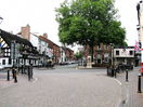 Looking back along the High Street to the War Memorial