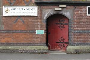 The main entrance to the Frank Jordan Centre on Lichfield Street