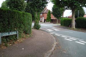 Waypoint 4 - Turn left from Young Avenue into Charles Cotton Street.