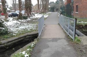 The bridge across the stream at waypoint 11