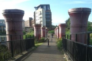 Path to Platts Lodge with Railway Columns