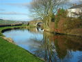 Leeds Liverpool Canal, looking back at Church Kirk Bridge.