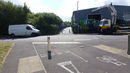 Cycle track crosses Pinceybrook Road