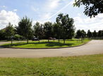 Elongated roundabout on Claridge Drive