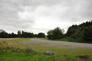 The open space at point [4] - the far end of the taxiway, and the walk.