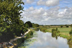 The present day view northwards from Poyntz Bridge (the same view painted by Constable)
