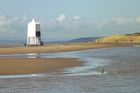 Burnham Low Lighthouse and Beach Walkers