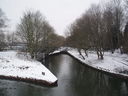 A wintry Grand Union Canal from Abbey Park Road bridge