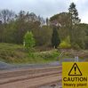 Crossing the quarry road