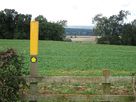 Looking north towards Nether Broughton, Botany Bay covert on the left