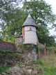 Turret on interesting house en route.