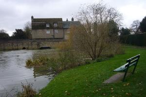 1- The start and finish point at the side of the Grantchester Mill Pond.  The charity car park, when in use, is in the field to the left of the Mill.