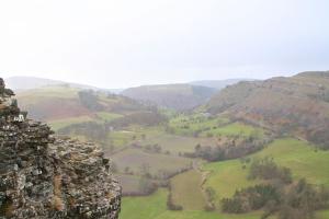 View west towards Berwyns from Castell Dinas Bran
