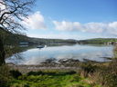 Millbrook Lake, a backwater seen on the Tamar section of the walk.