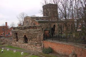 St Nicholas Church and the Roman Jewry Wall