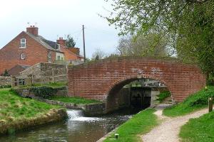Chesterfield Canal Bridge 37 with Cinderhill Lock beyond