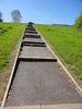 Nearing the top of the steps up to the Stockwood Open Space viewpoint.