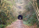 Shute Shelve tunnel. 200 metres long and illuminated by solar powered 