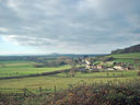 View over the Somerset Levels near the start of the walk