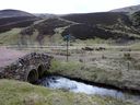 Bridge over Loganlea Burn at The Howe looking to Old Kirk Road.