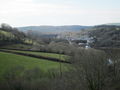 Boating World and Railway Viaduct on River Lynher, south of Landrake, viewed from track above Bagmill Barn