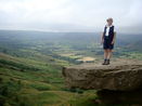 The view up the Edale valley from Back Tor.