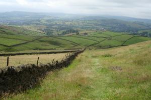 The climb up to the Pennine Bridleway.