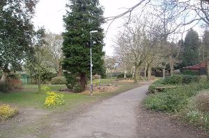 Path opposite Rushey Pavilion