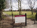 Entrance to Rushey Mead Recreation Ground off Melton Road