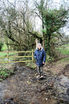Rather rickety stepping stones at Latchbrook Leat