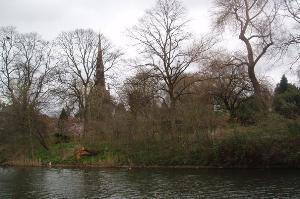 Grand Union Canal and view of Leicester Castle amd St Mary de Castro Church