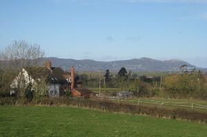 View to the Malvern Hills from between waypoints [1] & [2]