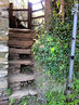 over the stile and down steep steps (looking back from the road)