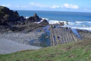 One of several rock formations along this coast