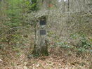 Memorial stone at point A