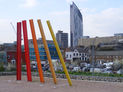 Nursery Row Park - View of Strata and Heygate Estate  (March 2011)